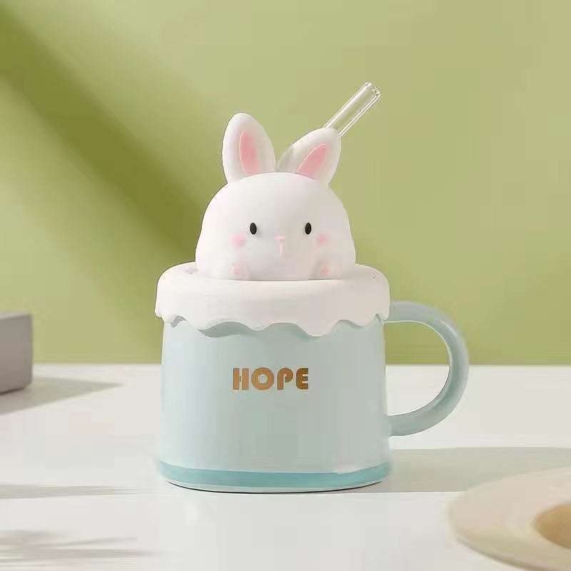 Ceramic simple rabbit Teacup mug