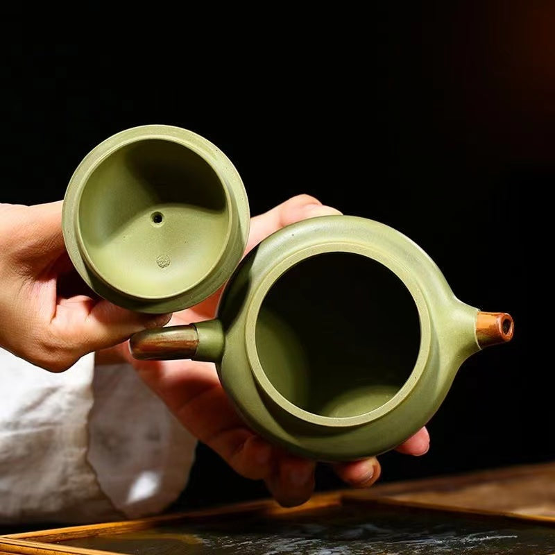 Yixing all-hand-made teapot Douqingsha Wuniu Dezhong teapot