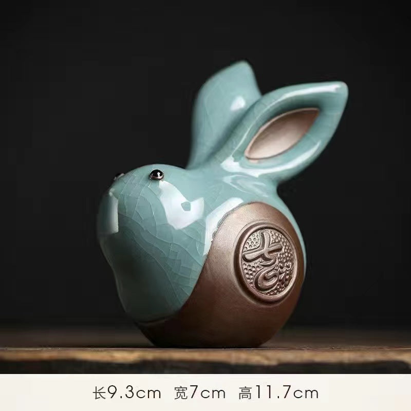 Ceramic Ge Kiln Zodiac Rabbit Lovely Rabbit Tea Pet