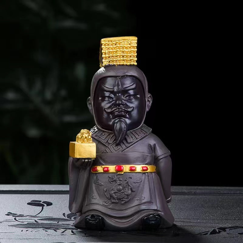 Personalized creative tea play tea pet changing face Liu Guan Zhang ornaments