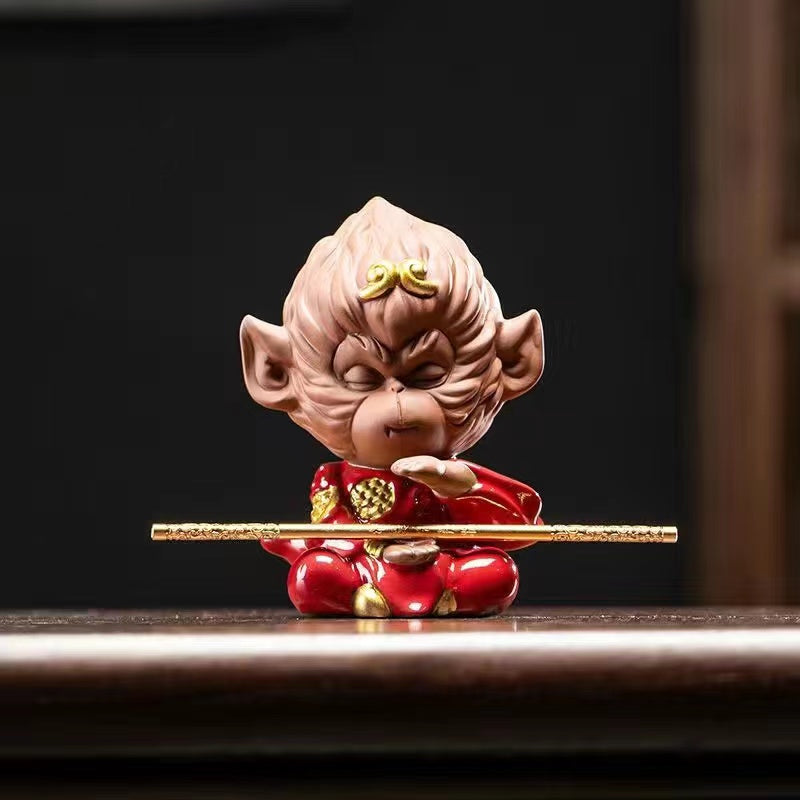 Purple sand tea pet ornament boutique can raise Sun Wukong small ornament