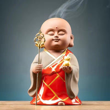 Load image into Gallery viewer, Ceramic dish incense burner small monk incense burner indoor incense burner
