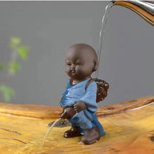 Load image into Gallery viewer, Purple sand tea pet ornament peeing doll squirting urine child Tea pet
