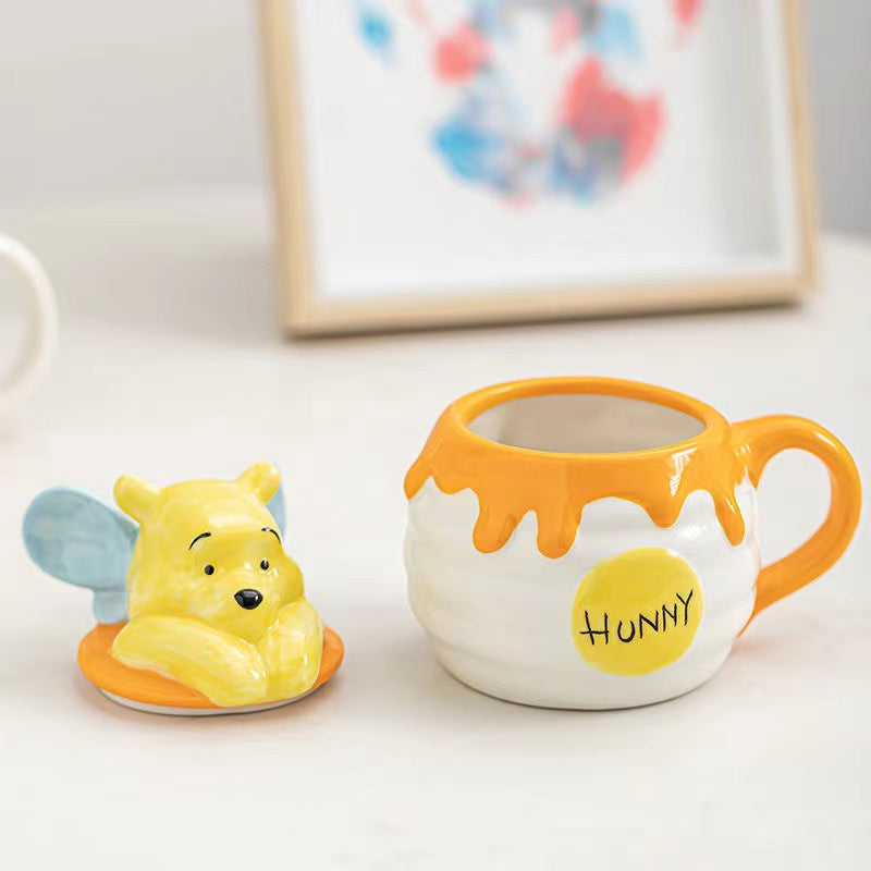 Winnie the Pooh mug ceramic with lid mug