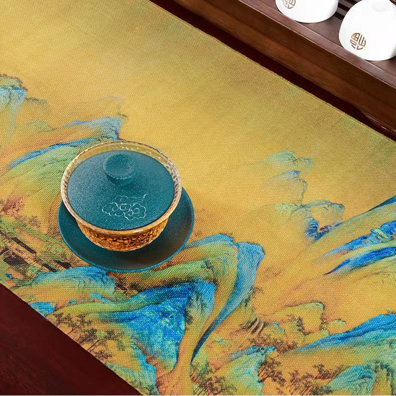 Thousands of miles of rivers and mountains table mat