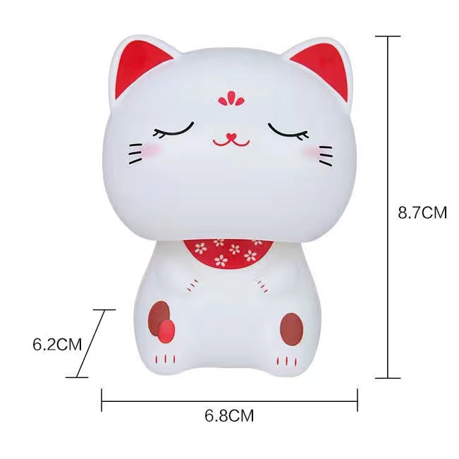 Solar cat nodding head doll cute cat ornaments