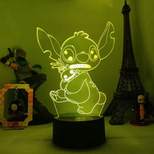 Load image into Gallery viewer, Star Baby Stitch remote control cartoon 3d night light
