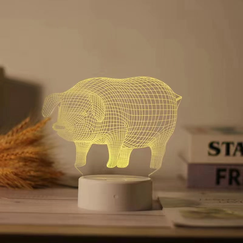 Small night light creative zodiac ornaments