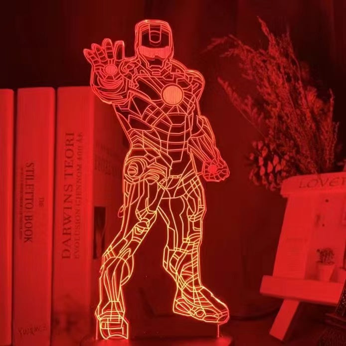 Marvel 3D night light Spider-Man Iron Man Superman night light