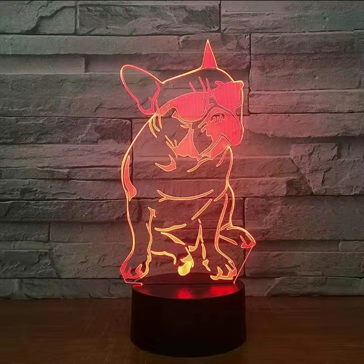 Cute pet series 3D night light cat and dog gobo light