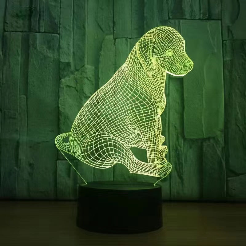 Cute pet series 3D night light cat and dog gobo light