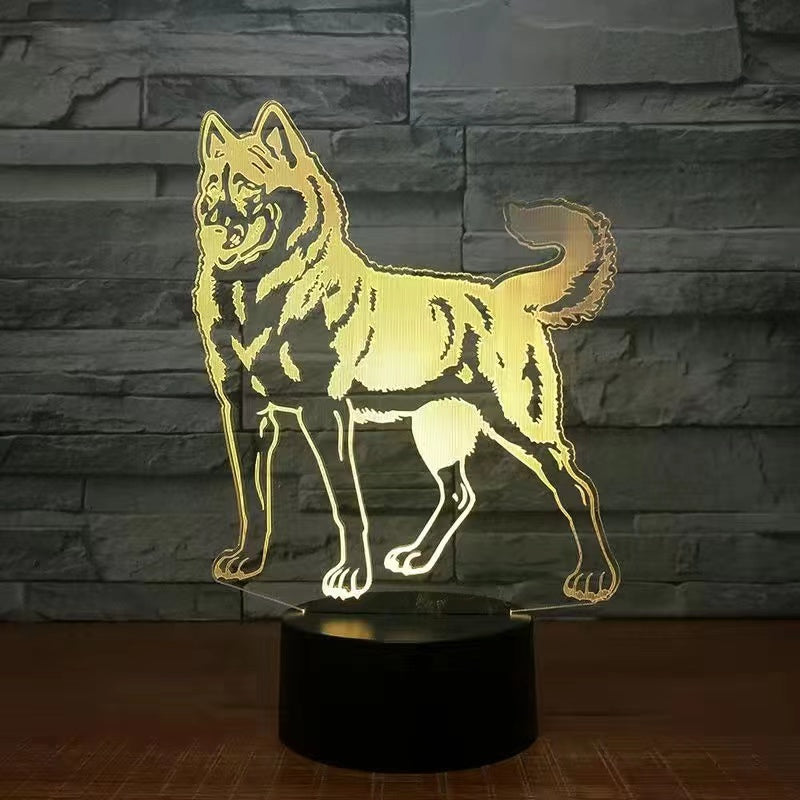 Cute pet series 3D night light cat and dog gobo light