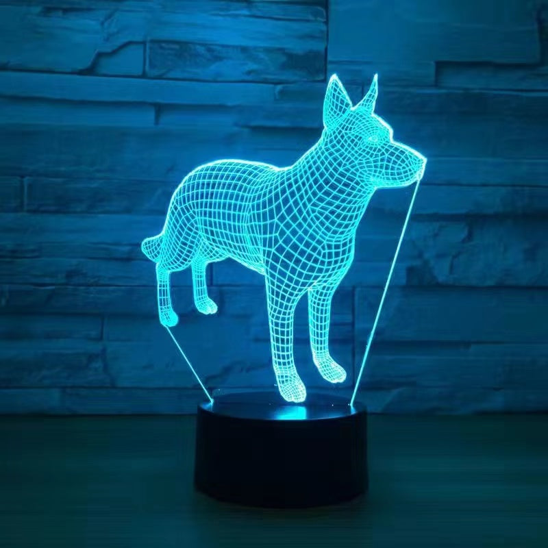 Cute pet series 3D night light cat and dog gobo light