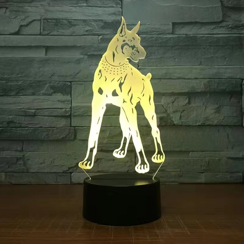 Cute pet series 3D night light cat and dog gobo light