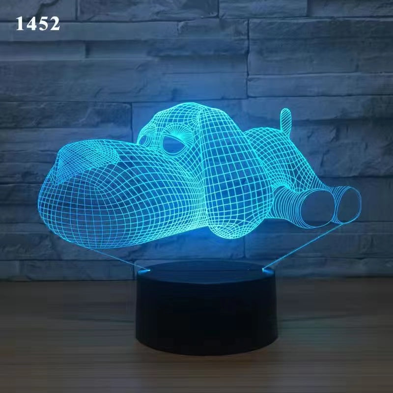 Cute pet series 3D night light cat and dog gobo light