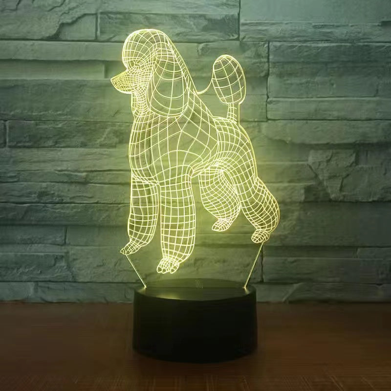 Cute pet series 3D night light cat and dog gobo light