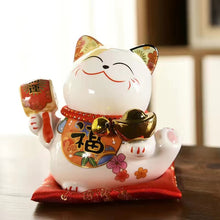 Load image into Gallery viewer, Wealthy cat ornaments cute ceramic money jar
