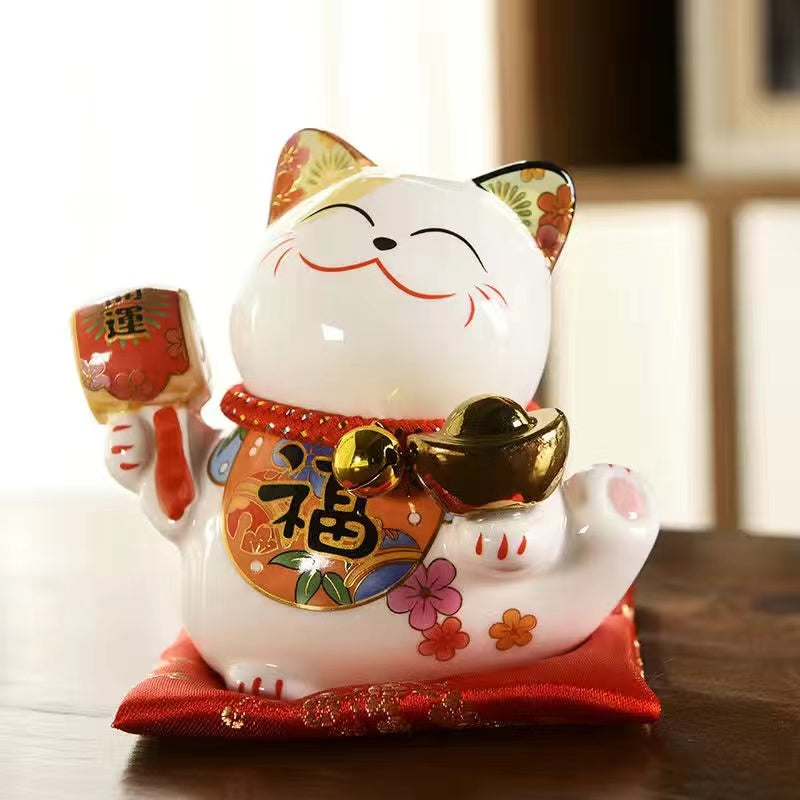 Wealthy cat ornaments cute ceramic money jar