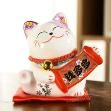 Load image into Gallery viewer, Wealthy cat ornaments cute ceramic money jar
