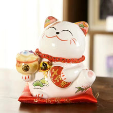 Load image into Gallery viewer, Wealthy cat ornaments cute ceramic money jar
