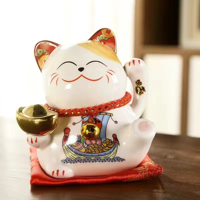 Wealthy cat ornaments cute ceramic money jar