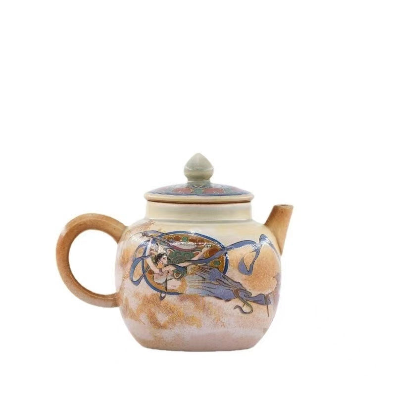 Hand-painted old-fashioned Dunhuang impression flying teapot