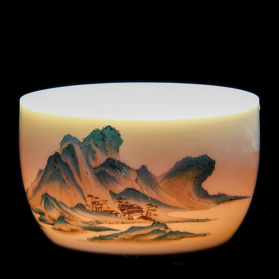 suet jade sukiyaki ceramic teacup