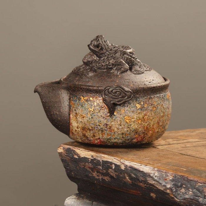 Master Collection----Master pure handmade rock ore vase pot stoneware Teapot【M575】