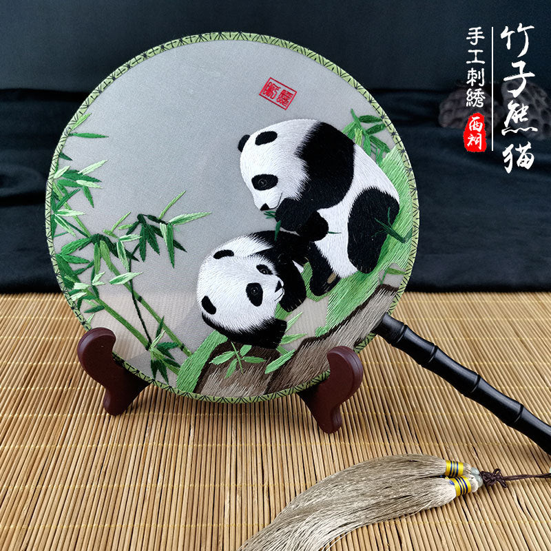 Suzhou embroidery round double-sided embroidery fan