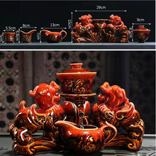 Load image into Gallery viewer, Kiln Double Pixiu Semi-Automatic Teapot/teacup Set
