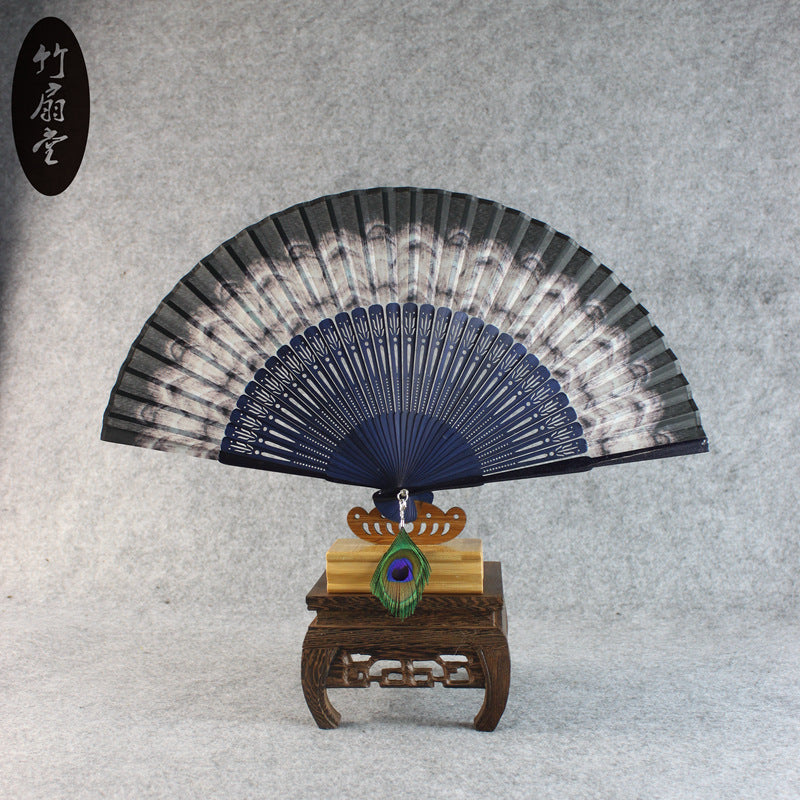 Peacock handmade fan