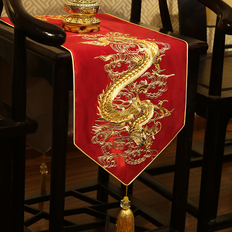 Prestige Dragon Embroidery Classic Vintage Table Runners/ Bed Runners