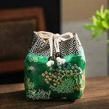 Load image into Gallery viewer, Satin tea set travel teacup bag
