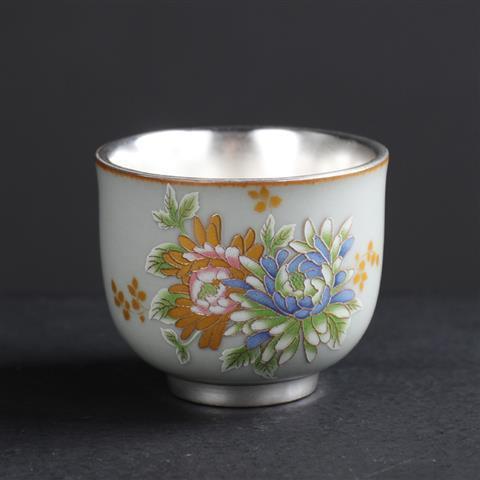 Enamel 925 Silver Teacup Set