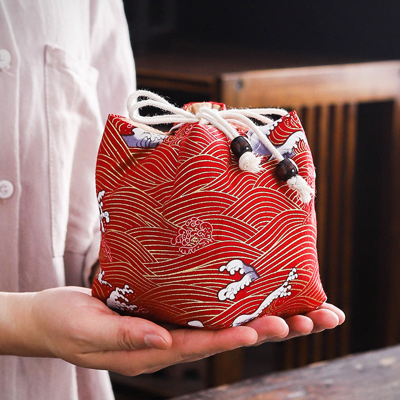 Cotton travel storage Teacup bag