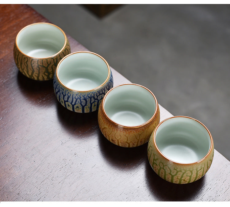 Four Seasons Stoneware Teacup Set