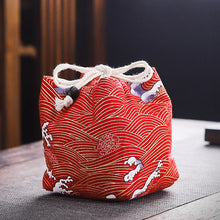 Load image into Gallery viewer, Cotton travel storage Teacup bag
