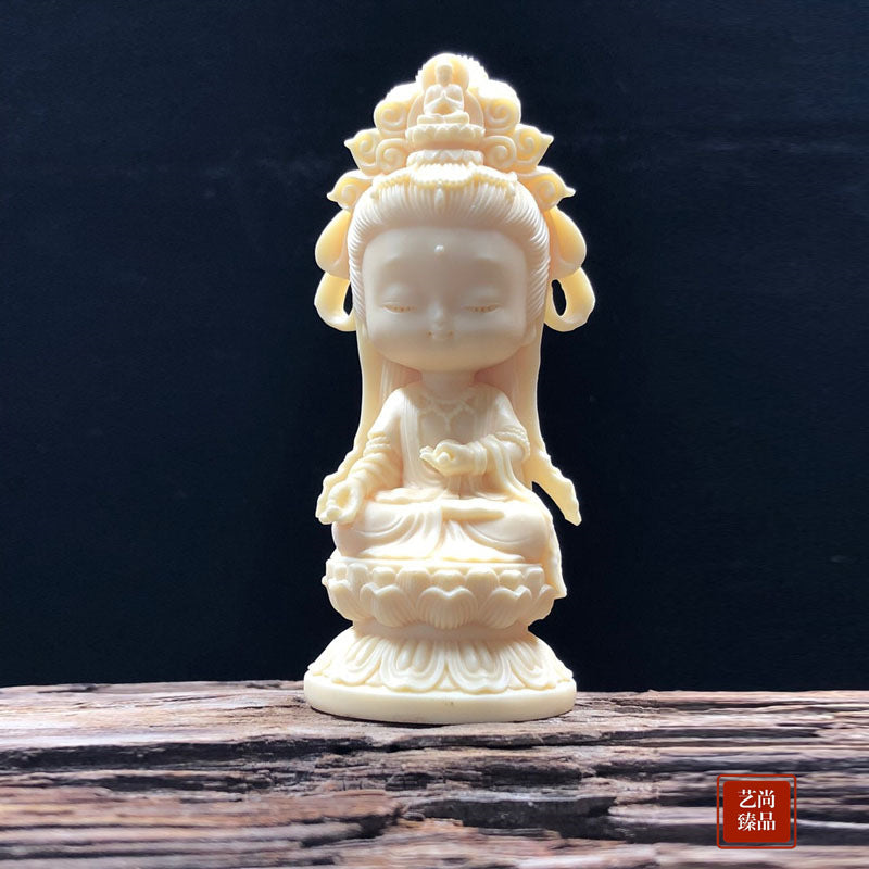 Ivory Fruit Guanyin Bodhisattva Ornament