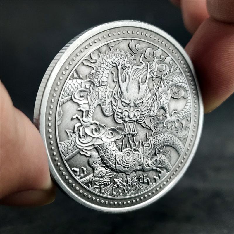 Embossed lucky commemorative coin