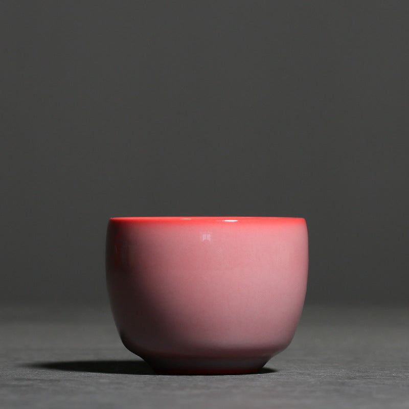 Official kiln smoke pink hostess teacup