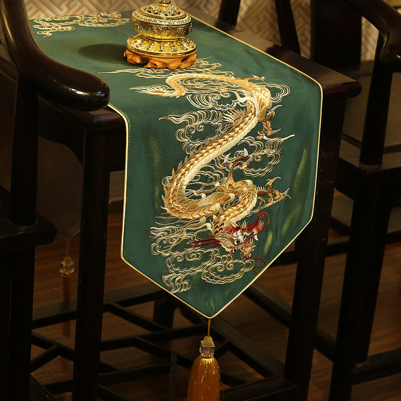 Prestige Dragon Embroidery Classic Vintage Table Runners/ Bed Runners