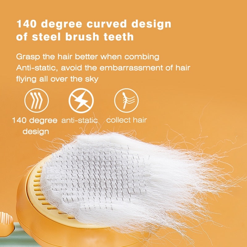 Pumpkin Pet Self Cleaning Slicker Brush