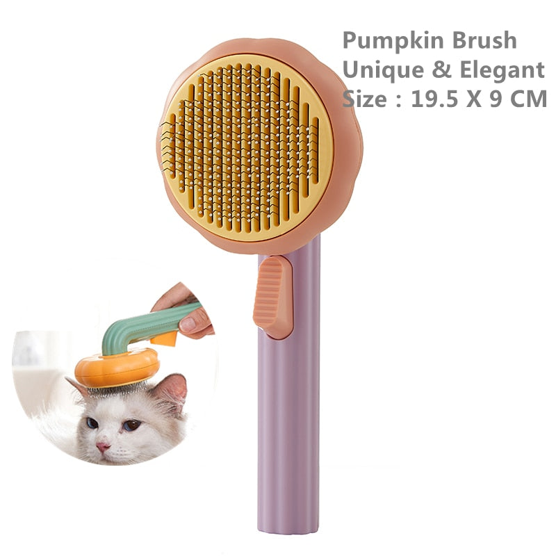 Pumpkin Pet Self Cleaning Slicker Brush