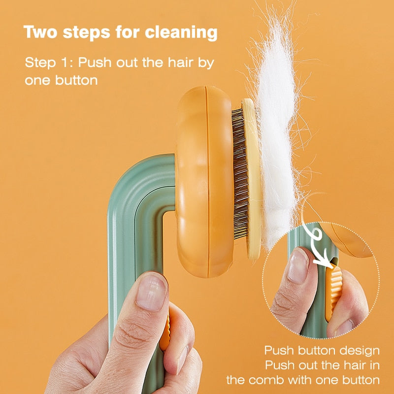 Pumpkin Pet Self Cleaning Slicker Brush